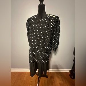 Vintage Women Polka Dot Slip Top Skirt Dress Size 18WP